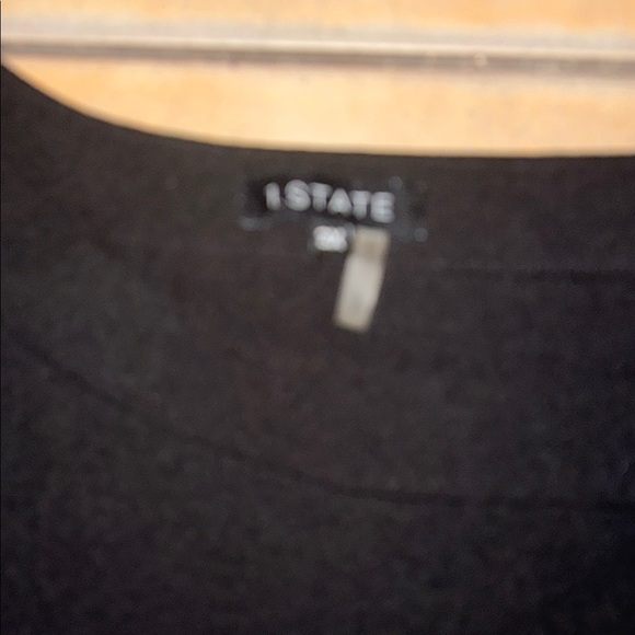 1. State Black Asymmetrical Tie Front Sleeveless Blouse 135 - Picture 5 of 9